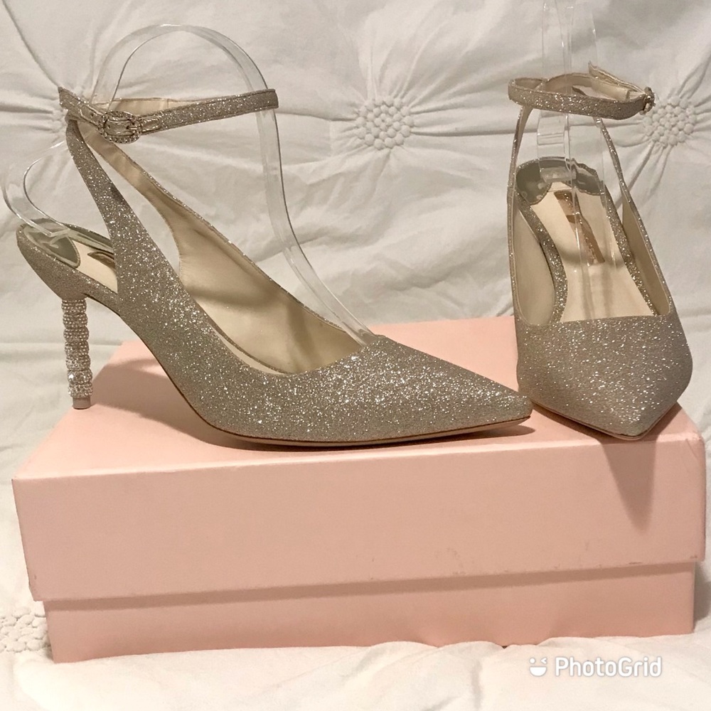 SOPHIA WEBSTER Jasmine Crystal Mid-Heel Shoes US 9 / EU 40 New in Box - Picture 2 of 14